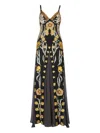 Temperley London Remi Floral-embroidered Maxi Dress In Black