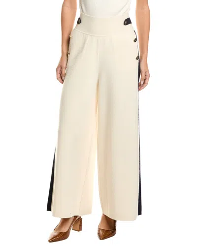 Temperley London Ribera Wool Knit Trouser In Neutral