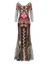 Temperley London Romina Floral-embroidered Maxi Dress In Black