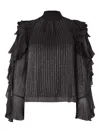 Temperley London Gerüschtes Cold-shoulder-top