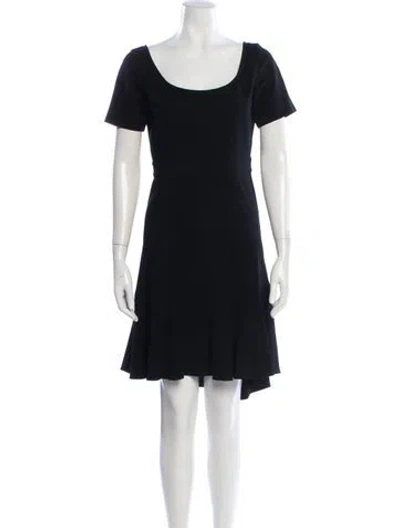 Pre-owned Temperley London Scoop Neck Knee-length Dress In Black