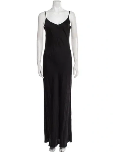 Pre-owned Temperley London Scoop Neck Long Dress In Black