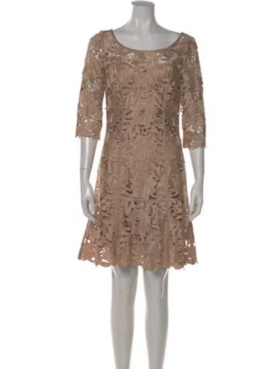 Pre-owned Temperley London Scoop Neck Mini Dress In Neutral
