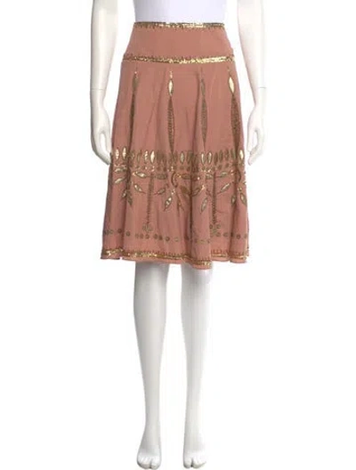 Pre-owned Temperley London Sequin Embellishments Knee-length Skirt In Pink