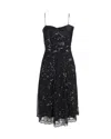 Temperley London Sequined Sleeveless Dress In Black Polyester In Black
