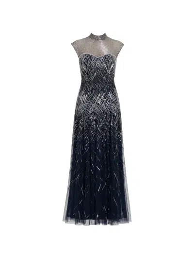 Temperley London Sequin-embellished Gown In Black