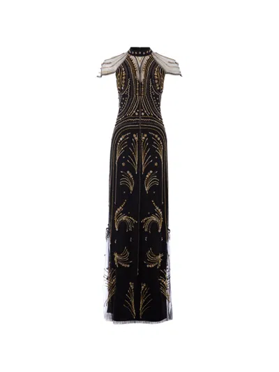 Temperley London Serayha Bead-embellished Gown In Black