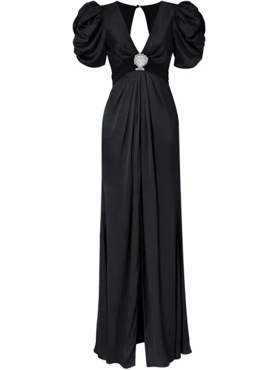 Temperley London Short-sleeve Gown In Black