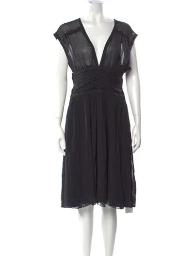 Pre-owned Temperley London Silk Knee-length Dress In Black