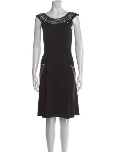 Pre-owned Temperley London Silk Knee-length Dress In Black