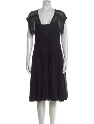 Pre-owned Temperley London Silk Knee-length Dress In Black