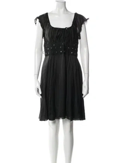 Pre-owned Temperley London Silk Knee-length Dress In Black