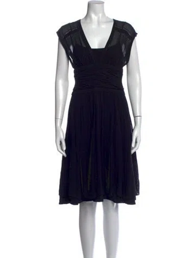 Pre-owned Temperley London Silk Knee-length Dress In Black