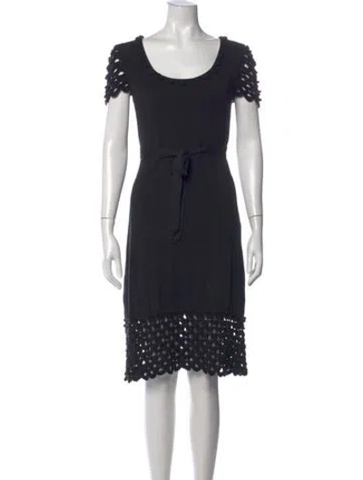 Pre-owned Temperley London Silk Knee-length Dress In Black