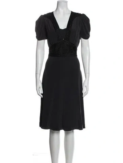 Pre-owned Temperley London Silk Knee-length Dress In Black