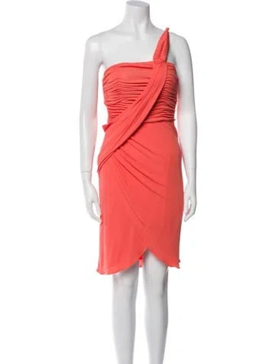 Pre-owned Temperley London Silk Knee-length Dress In Orange