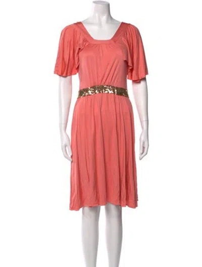 Pre-owned Temperley London Silk Knee-length Dress In Orange