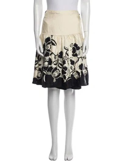 Pre-owned Temperley London Silk Knee-length Skirt In White