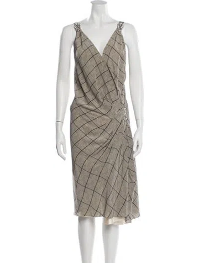 Pre-owned Temperley London Silk Midi Length Dress In Black