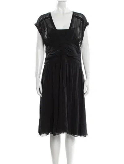Pre-owned Temperley London Silk Midi Length Dress In Gray