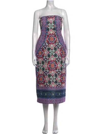 Pre-owned Temperley London Silk Midi Length Dress In Multicolor