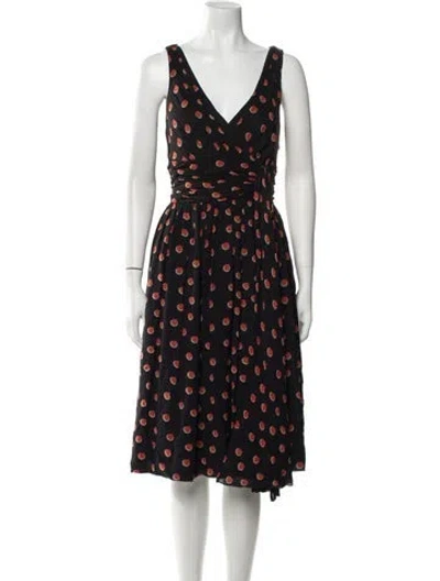 Pre-owned Temperley London Silk Midi Length Dress W/ Tags In Black