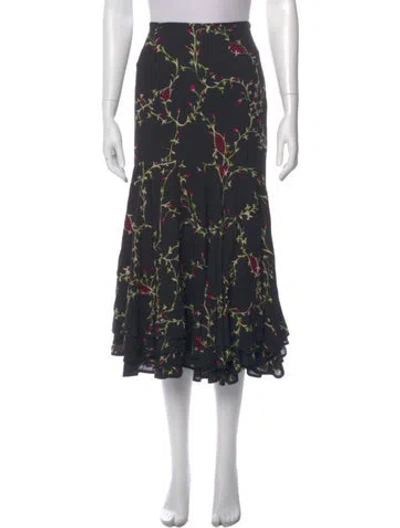 Pre-owned Temperley London Silk Midi Length Skirt In Multi