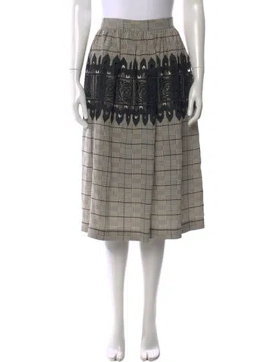 Pre-owned Temperley London Silk Midi Length Skirt In Neutral