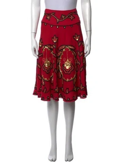 Pre-owned Temperley London Silk Midi Length Skirt In Pink