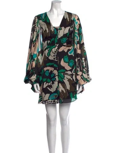 Pre-owned Temperley London Silk Mini Dress In Black