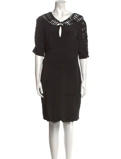 Pre-owned Temperley London Silk Mini Dress In Black