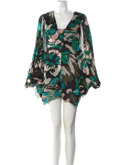 Pre-owned Temperley London Silk Mini Dress In Black