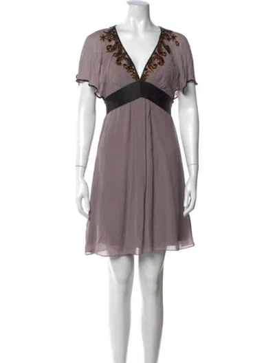 Pre-owned Temperley London Silk Mini Dress In Black