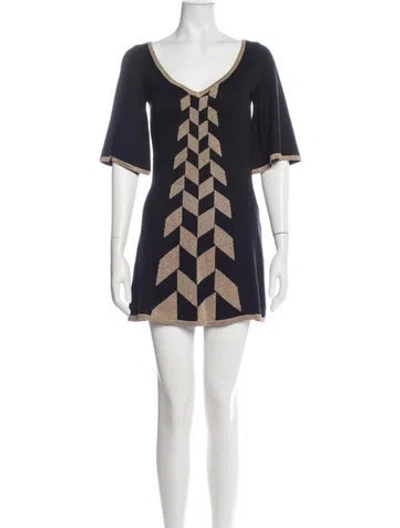 Pre-owned Temperley London Silk Mini Dress In Multi