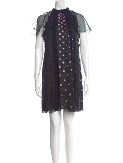 Pre-owned Temperley London Silk Mini Dress In Multi