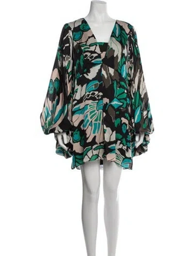 Pre-owned Temperley London Silk Mini Dress In Multicolor