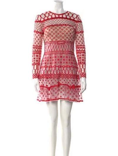 Pre-owned Temperley London Silk Mini Dress In Neutral