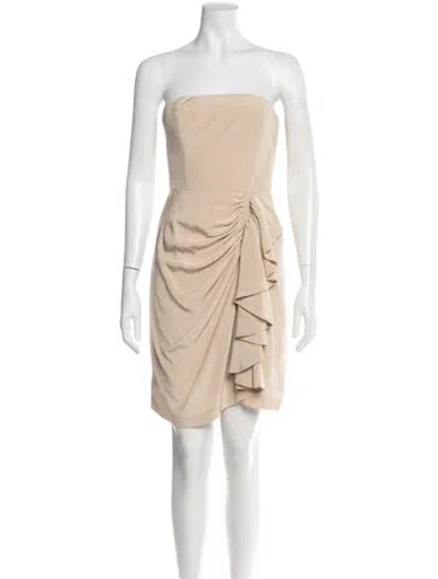 Pre-owned Temperley London Silk Mini Dress In Neutral