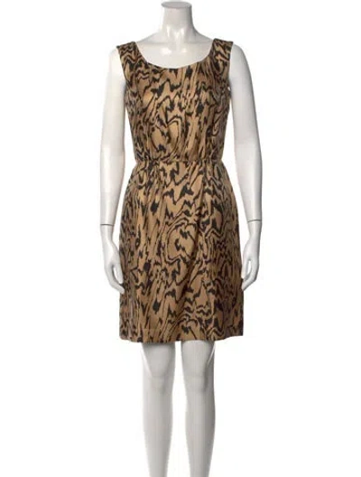 Pre-owned Temperley London Silk Mini Dress In Neutral