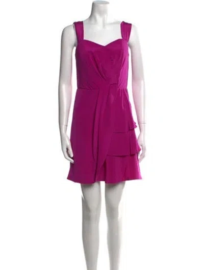 Pre-owned Temperley London Silk Mini Dress In Purple