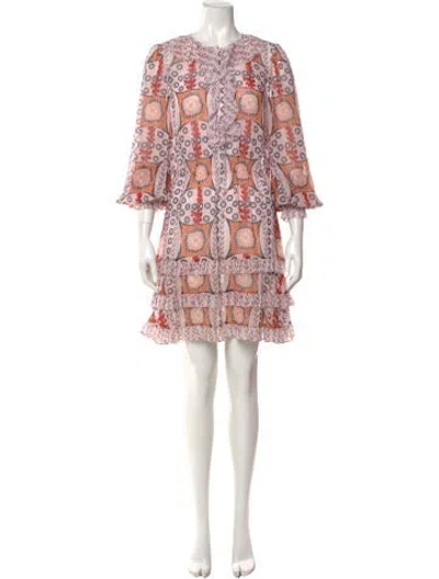 Pre-owned Temperley London Silk Mini Dress In Purple