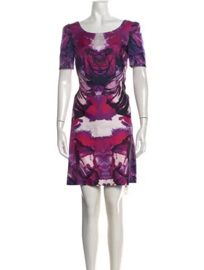 Pre-owned Temperley London Silk Mini Dress In Purple