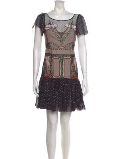 Pre-owned Temperley London Silk Mini Dress W/ Tags In Blue