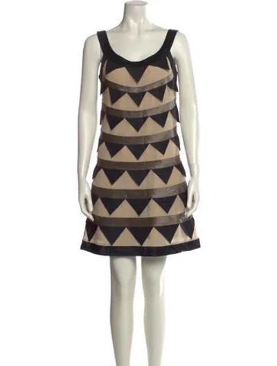 Pre-owned Temperley London Silk Mini Dress W/ Tags In Neutral
