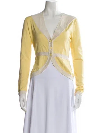 Pre-owned Temperley London Silk V-neck Blouse In Blue