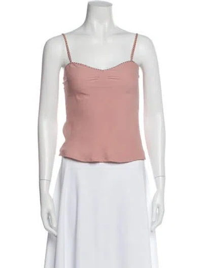 Pre-owned Temperley London Silk V-neck Blouse In Pink