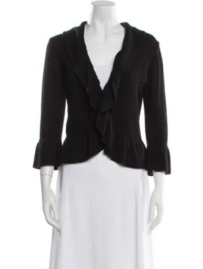 Pre-owned Temperley London Silk V-neck Sweater In Black