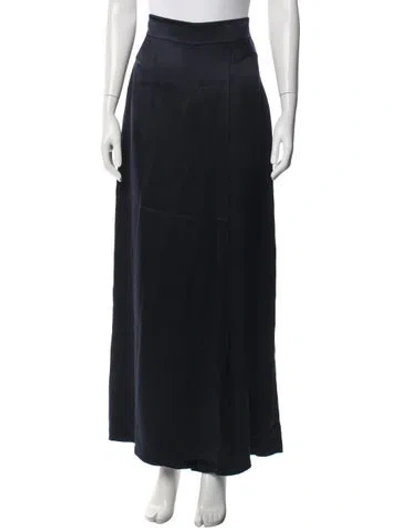 Pre-owned Temperley London Silk Wide Leg Pants In Blue