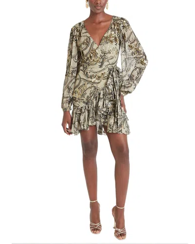 Temperley London Silvana Silk-blend Mini Dress In Green