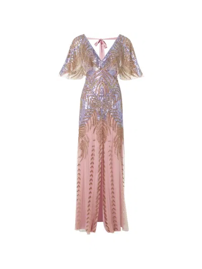 Temperley London Solis Gown Dress In Pink